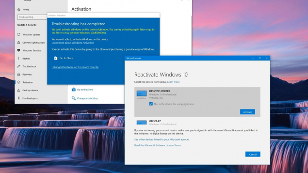 Kích hoạt lại (Re-activate) Windows 10 sau khi thay đổi phần cứng